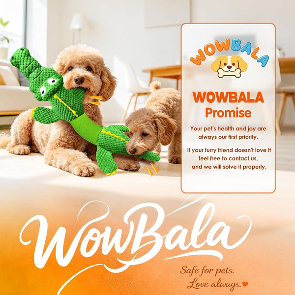 WOWBALA Dog Squeaky Toys Stretchable Crocodile for Interactive Tug of War | 24-31In Plush Chew Toy with Squeaker & Crinkle Paper, Pineapple Cotton, Ideal for Puppy Small Medium Dogs Indoor Outdoor Play9