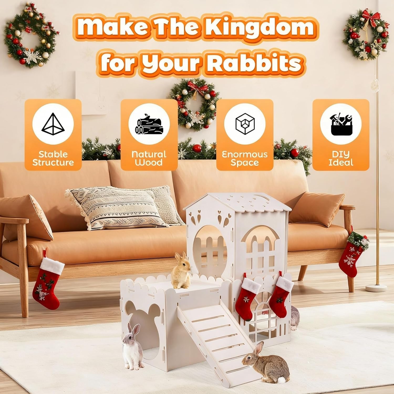 large-rabbit-house-wooden-bunny-castle-with-3-houses-indoor-rabbit-guinea-pig-cage-multistory-climbing-tower-sturdy-wooden-castle-small-animal-hideaway-tunnel
