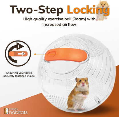 Clear Hamster Exercise Ball 7” – Pet Rat Accessories | Sturdy Dwarf Hamster Ball for Safe, Active Play – Ventilated Small Animal Toys for Gerbils, Mice & Other Small Pets4