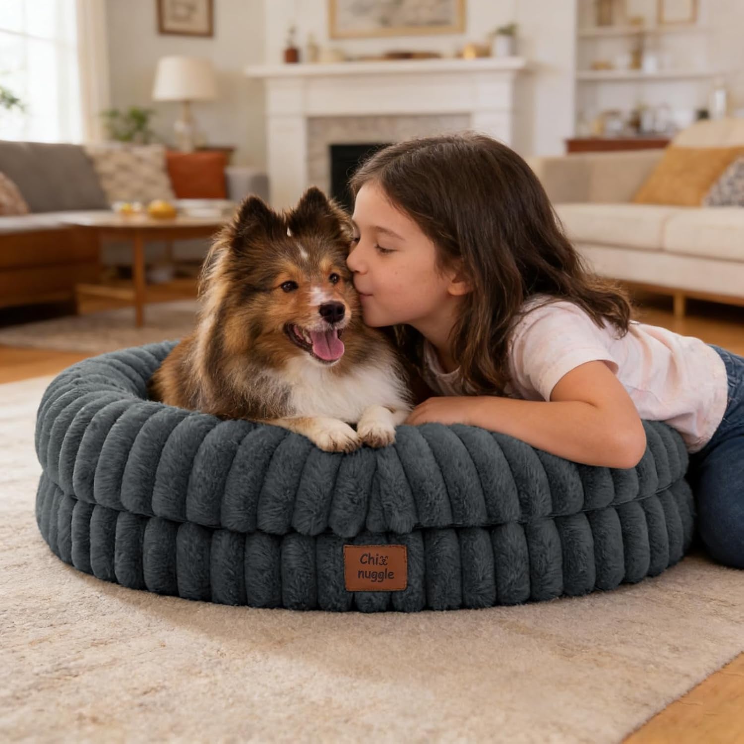 chixnuggle-orthopedic-dog-bed-washable-cover-faux-fur-bolster-pet-couch-waterproof-egg-crate-foam-non-slip-bottom-for-small-medium-dogs-dark-grey-30-24-7-dog-sofa-puppy-bed