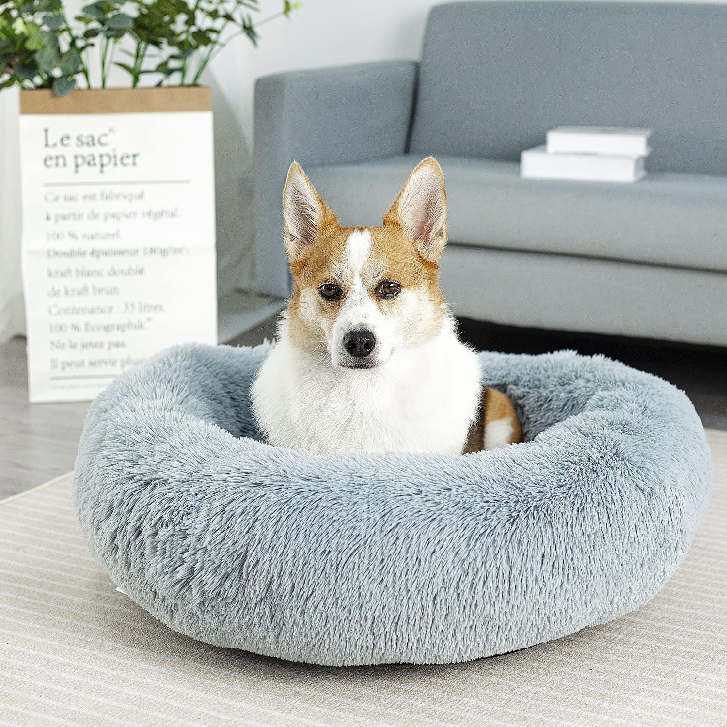 anti-anxiety-round-fluffy-plush-faux-fur-warm-washable-dog-bed-cat-bed-original-bed-for-small-medium-large-pets-used-to-relieve-joints-and-improve-sleep-20-24-27-24-light-grey