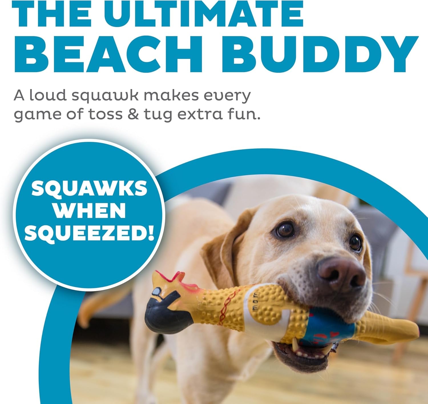 outward-hound-by-charming-pet-squawkers-earl-latex-squeaky-rubber-chicken-dog-toy-funny-interactive-holiday-toy-for-dogs-large-size