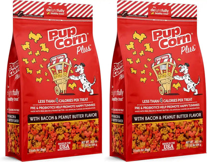Pup Corn plus - Puffed Dog Treats with Prebiotics and Probiotics - Chicken & Cheddar Cheese (24Oz) - Made in USA16
