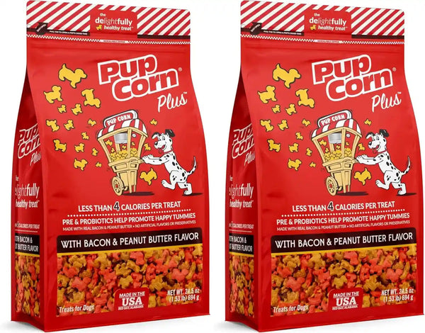Pup Corn plus - Puffed Dog Treats with Prebiotics and Probiotics - Chicken & Cheddar Cheese (24Oz) - Made in USA16