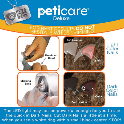 Peticare Illuminated Dog & Cat Nail Clipper with LED Light & 5X Magnification for Safe, Precise Trimming | Pet Nail Cutter for Small & Large Breeds | Easy-To-Use Grooming Tool for Pets4