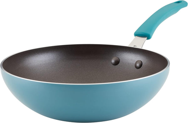 Cook + Create Nonstick Stir Fry Pan/Wok, 10.5 Inch, Agave Blue1