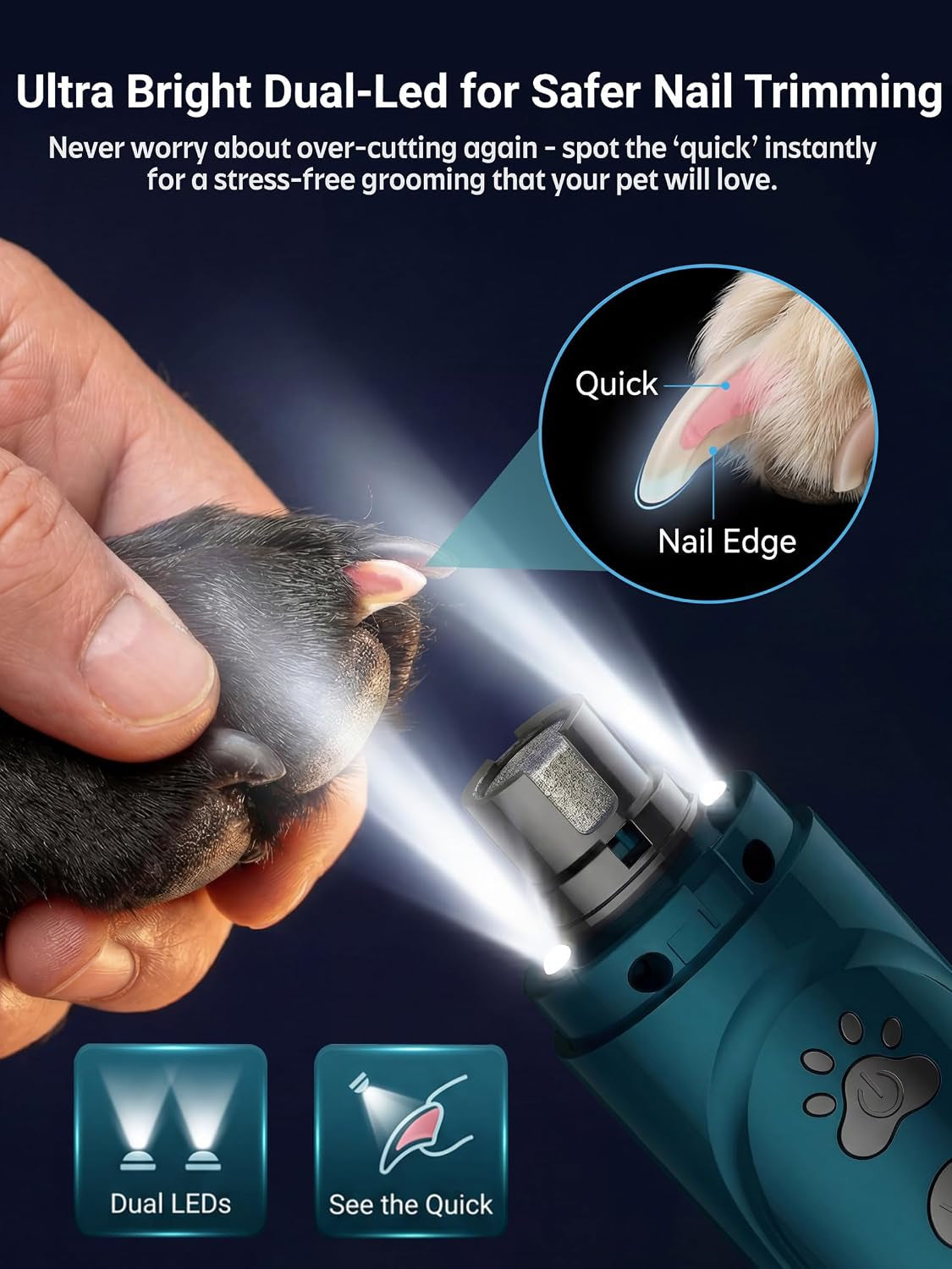 yabife-super-quiet-dog-nail-grinder-clippers-kit-with-2-led-lights-3-speeds-up-to-12-000-rpm-lower-than-30db-electric-pet-nail-trimmer-for-small-medium-large-dogs-and-cats