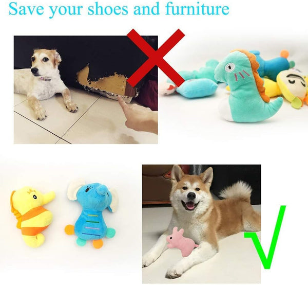 HDMOTU Pack of 26 Soft Small Medium Dog Squeaky Toys,Cute Puppy Favorite Comfortable Squeakers Toy,Multicolored for Puppy4