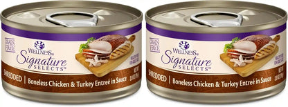 Wellness CORE Signature Selects Flaked Adult Canned Wet Cat Food, Natural, Protein Rich, Grain Free, Skipjack Tuna and Wild Salmon Entrée Recipe, 2.8 Oz, Pack of 12 Cans20