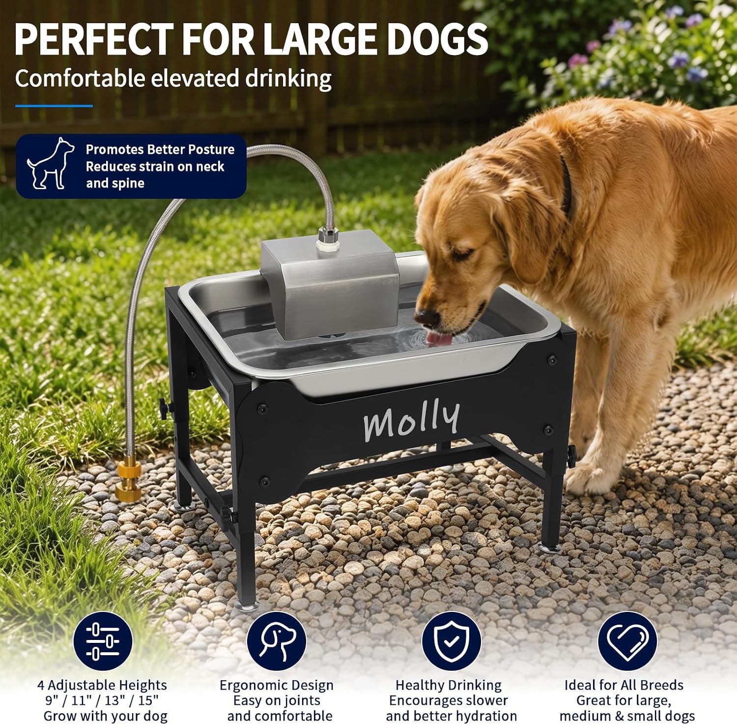 bwogue-3-gal-automatic-dog-water-dispenser-elevated-outdoor-bowl-for-dogs-automatic-water-dispenser-for-dogs-stainless-steel-pet-waterer-9-11-13-15-in-stand-float-valve-big-dogs-pets-livestock
