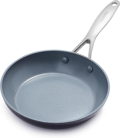 Valencia Pro 8" Ceramic Nonstick Frying Pan Skillet, Hard Anodized | Pfas-Free Nonstick, Induction Ready, Compatible with All Stovetops, Eggs & Omelets, Dishwasher Safe, Oven Safe up to 600F1