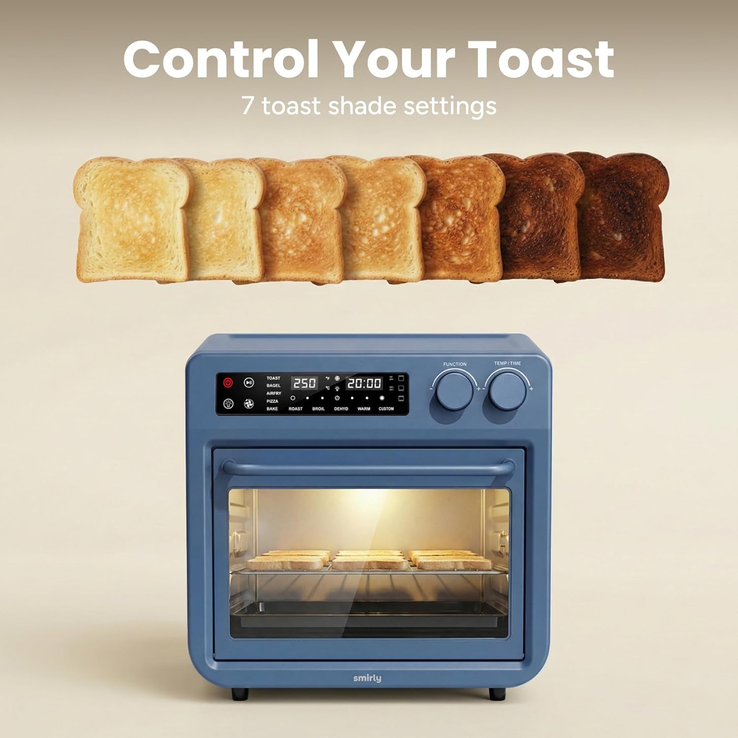 digital-air-fryer-toaster-oven-combo-25l-stainless-steel-blue-convection-countertop-oven-10-in-1-multi-function-fits-12-pizza-6-slices-of-toast-smart-bake-roaster-cooking-appliances