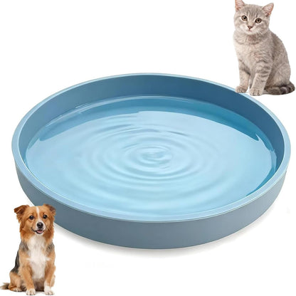 Silicone Cat Bowl Shallow Non-Slip Cat Dishes Set of 2 Relief Whisker Fatigue Small Pet Dog Bowls for Dry & Wet Food (Round Grey)15