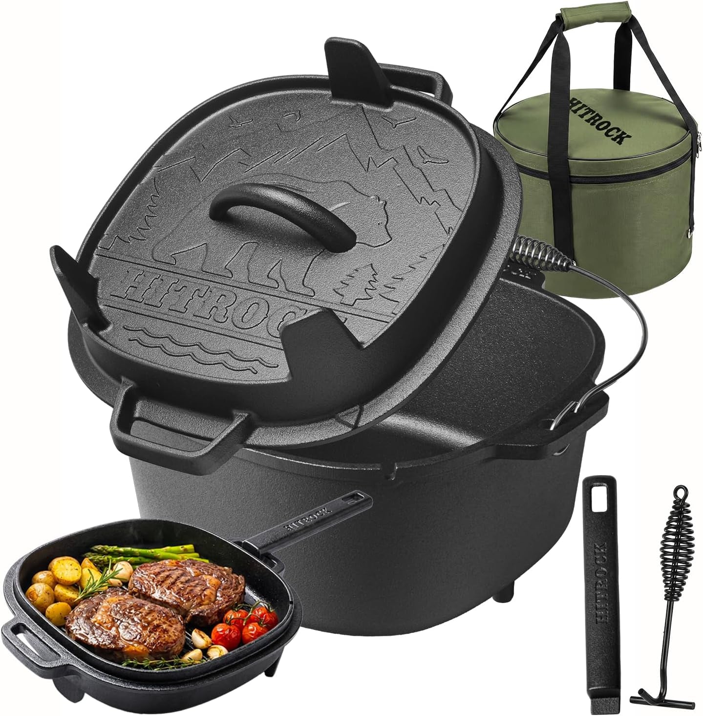 cast-iron-camp-dutch-oven-with-legs-9qt-pre-seasoned-camping-dutch-oven-with-lid-outdoor-pot-with-lid-lifter-storage-bag-handle-for-camping-baking-grilling-rounded-square-shape