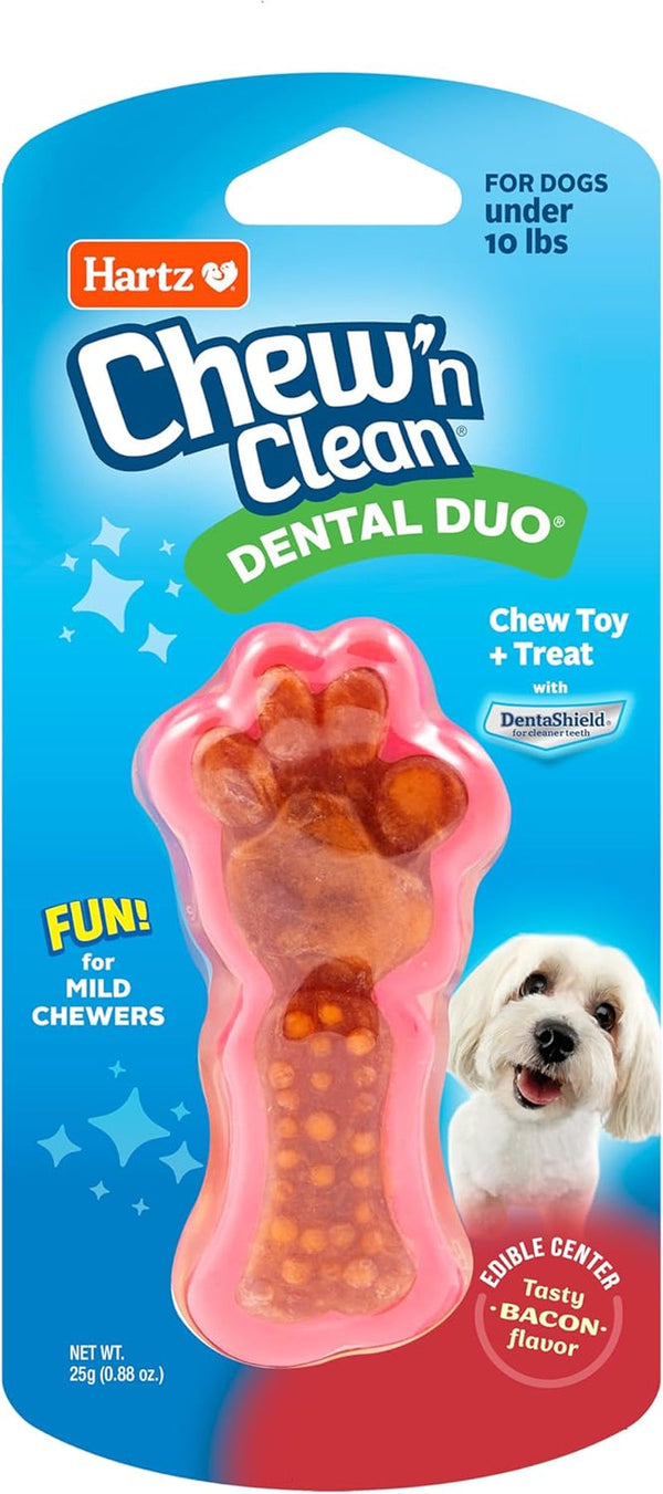 Hartz Chew 'N Clean Dental Duo Dog Treat & Chew Toy, Color Varies, Extra Small, 6 Count10