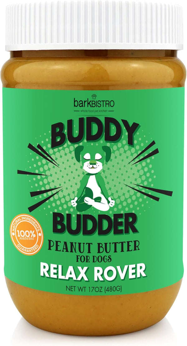 Relax Rover Buddy Budder (Stress + Anxiety), 100% Natural Dog Peanut Butter, Dog Supplment, Made in USA 17Oz1