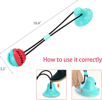 Askhald Dog Toys Chew Toys for Aggressive Chewers, Puppy Training Treats Teething Rope Toys for Boredom Dog Puzzle Treat Food Dispensing Ball Toys for Puppies Teething (Blue)4