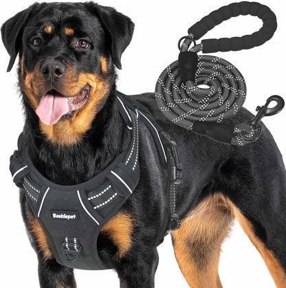 Beebiepet Heavy Duty Tactical Dog Harness for Small Dogs, No Pull Adjustable Pet Harness Reflective Service Training Easy Control Pet Vest Military K9 Working Dog Harnesses- Large, Brown11