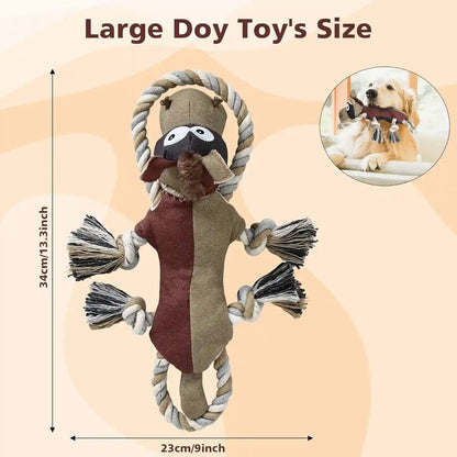 IOKHEIRA Dog Toys for Aggressive Chewers,Tough Indestructible Dog Toys,Squeaky Toys for Large Dogs,Durable Dog Chew Toys (Auburn)5