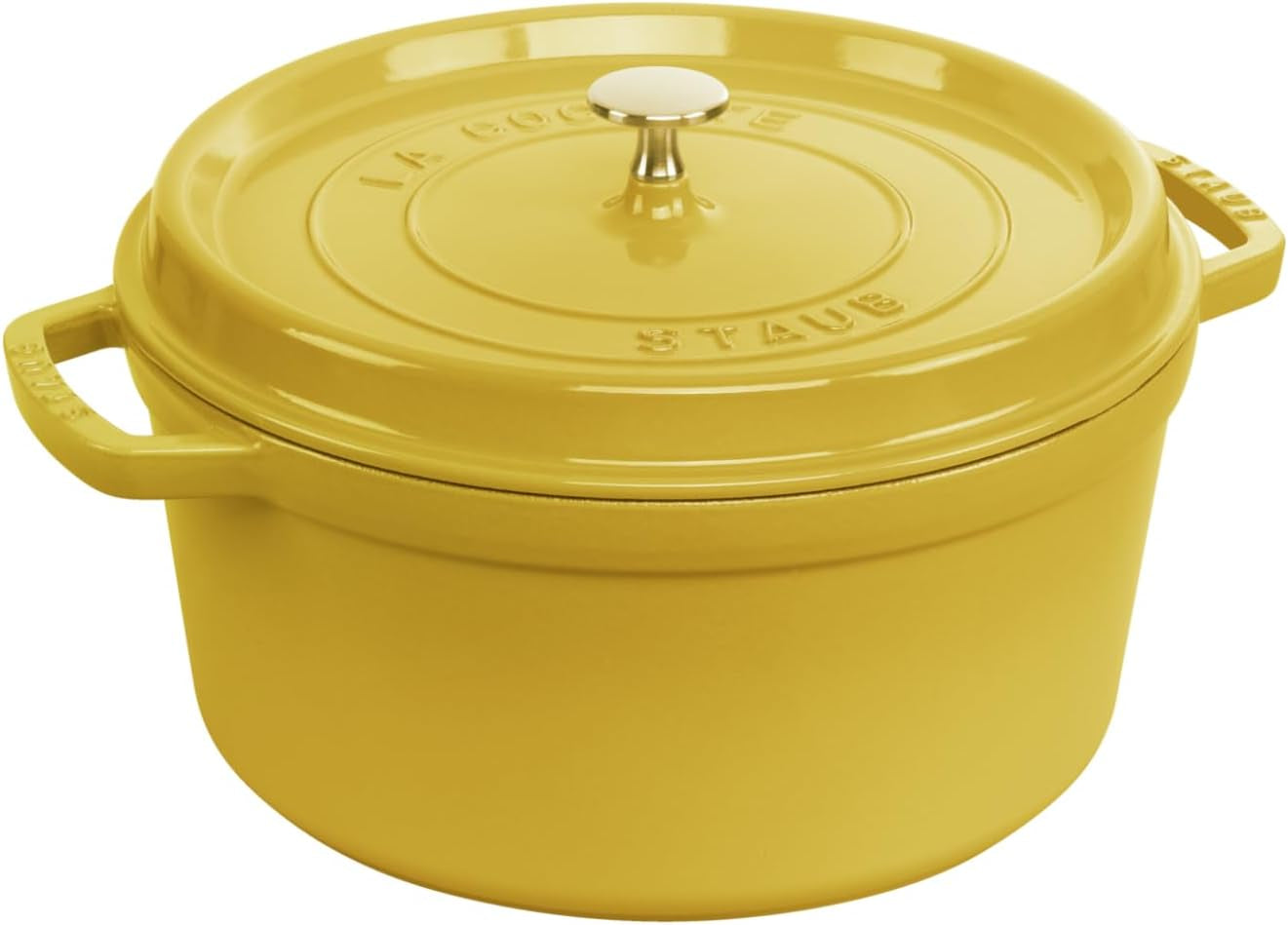 staub-enamelled-cast-iron-casserole-dish-with-lid-suitable-for-all-heat-sources-including-induction-4-people-round-24-cm-3-70-l-4-7-kg-lemon
