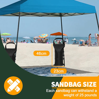 Canopy Weights Sand Bags for Weight,120 LBS Pop up Tent Weights,47X24Cm,Sandbags for Gazebo,Tent,Garden Umbrella,Weights Bag Set of 4 (Without Sand)6