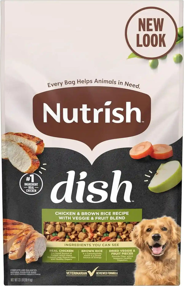 Nutrish Dish Chicken & Brown Rice Recipe with Veggie & Fruit Blend Dry Dog Food, 3.75 Lb. Bag (Rachael Ray)11