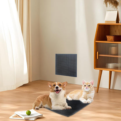 2 PCS Dog Scratching Post Pad, 14.2 X 11.8 Inch / 36 X 30 Cm PVC Dog Back Scratcher, Soft Touch Itch Relief Pad, Massage Bed Massage Brush for Wooden Stake Wall Sofa Ground5