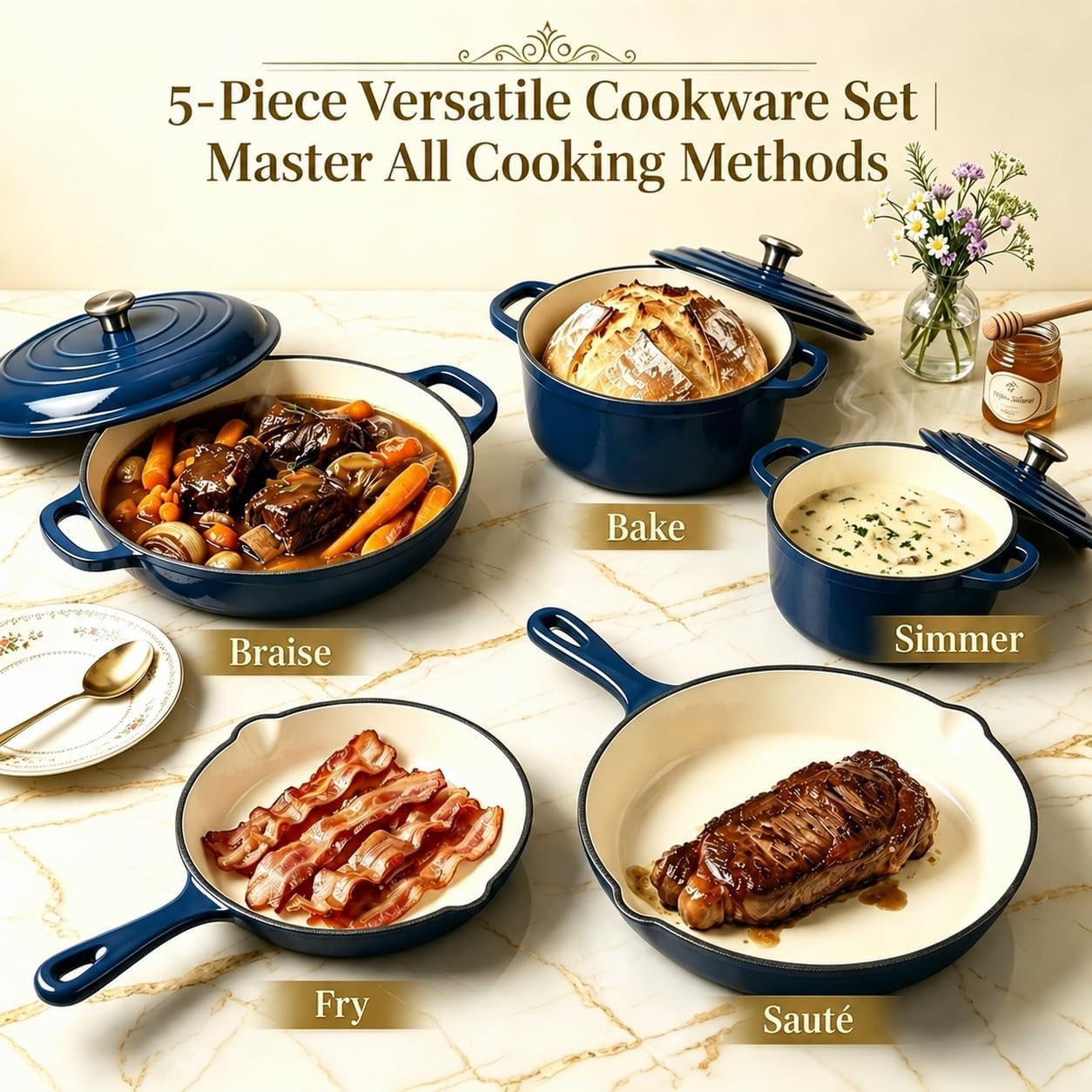 5-piece-navy-blue-enameled-cast-iron-cookware-set-includes-8-frying-pan-10-skillet-2-8qt-and-3-5qt-dutch-ovens-and-4-7qt-casserole