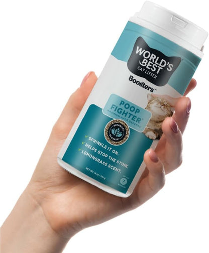 World'S Best Cat Litter, Boosters Poop Fighter Additive, 18 Oz Canister4