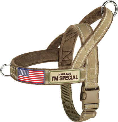 Forestpaw No Pull Dog Harness with Large Handle,Comfortable,L,Brown | Adjustable Fits Chest 26-31",50-80 Lbs,Slip On,Quick Release,Easy Control,Soft Padded,For Medium Large Dogs Walking Training17