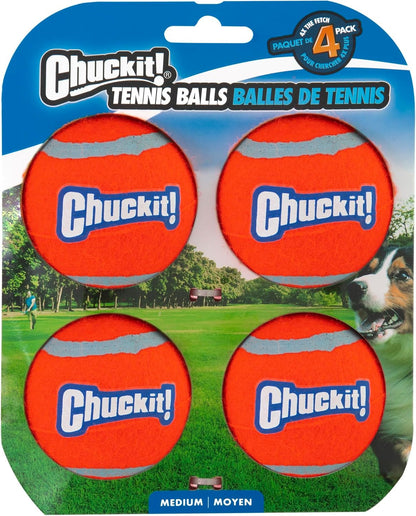 Chuckit! Dog Tennis Ball Dog Toy, Medium (2.5 Inch Diameter) for Dogs 20-60 Lbs, Pack of 46