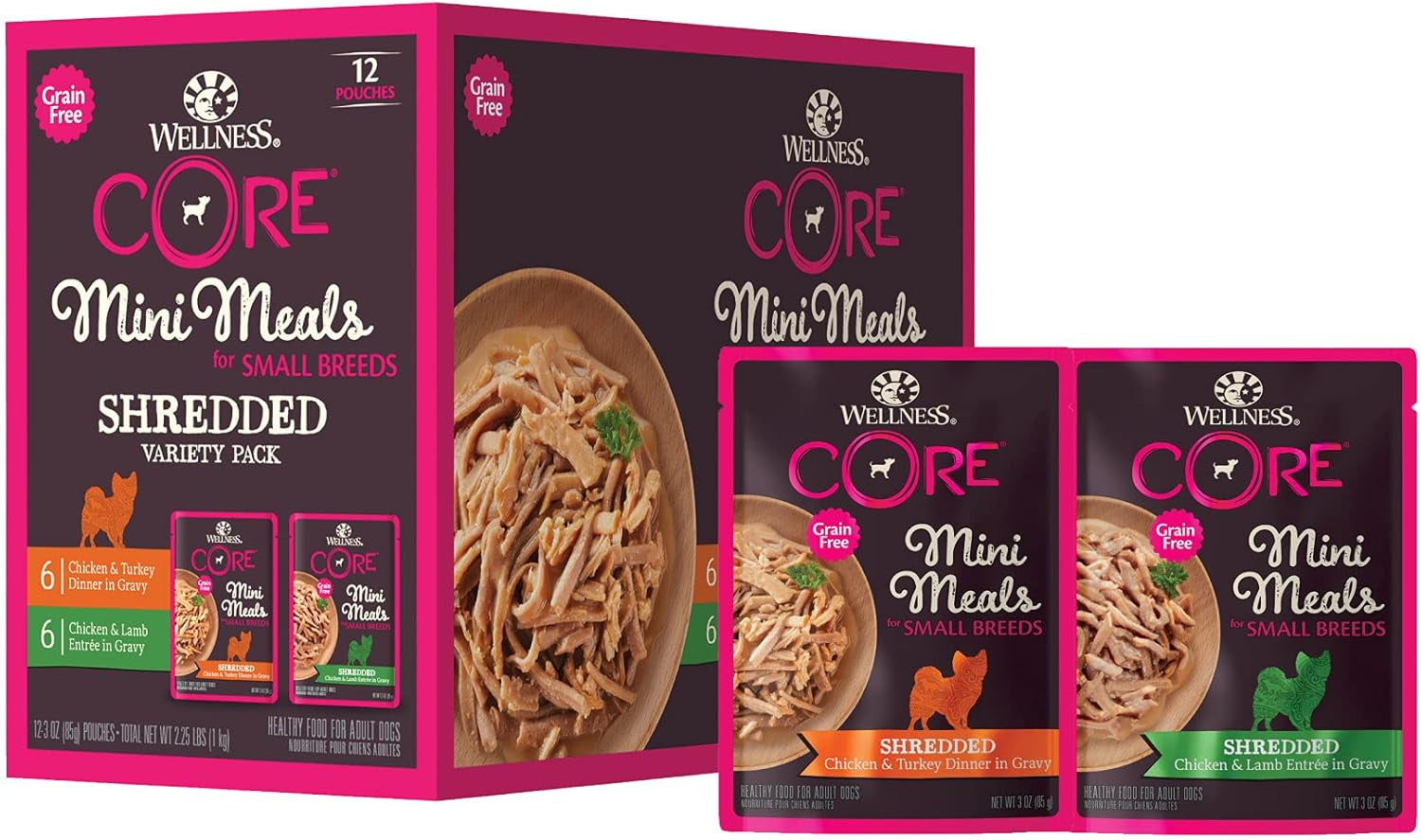wellness-core-small-breed-mini-meals-shredded-variety-pack-adult-wet-dog-food-grain-free-natural-3-oz-pack-of-12