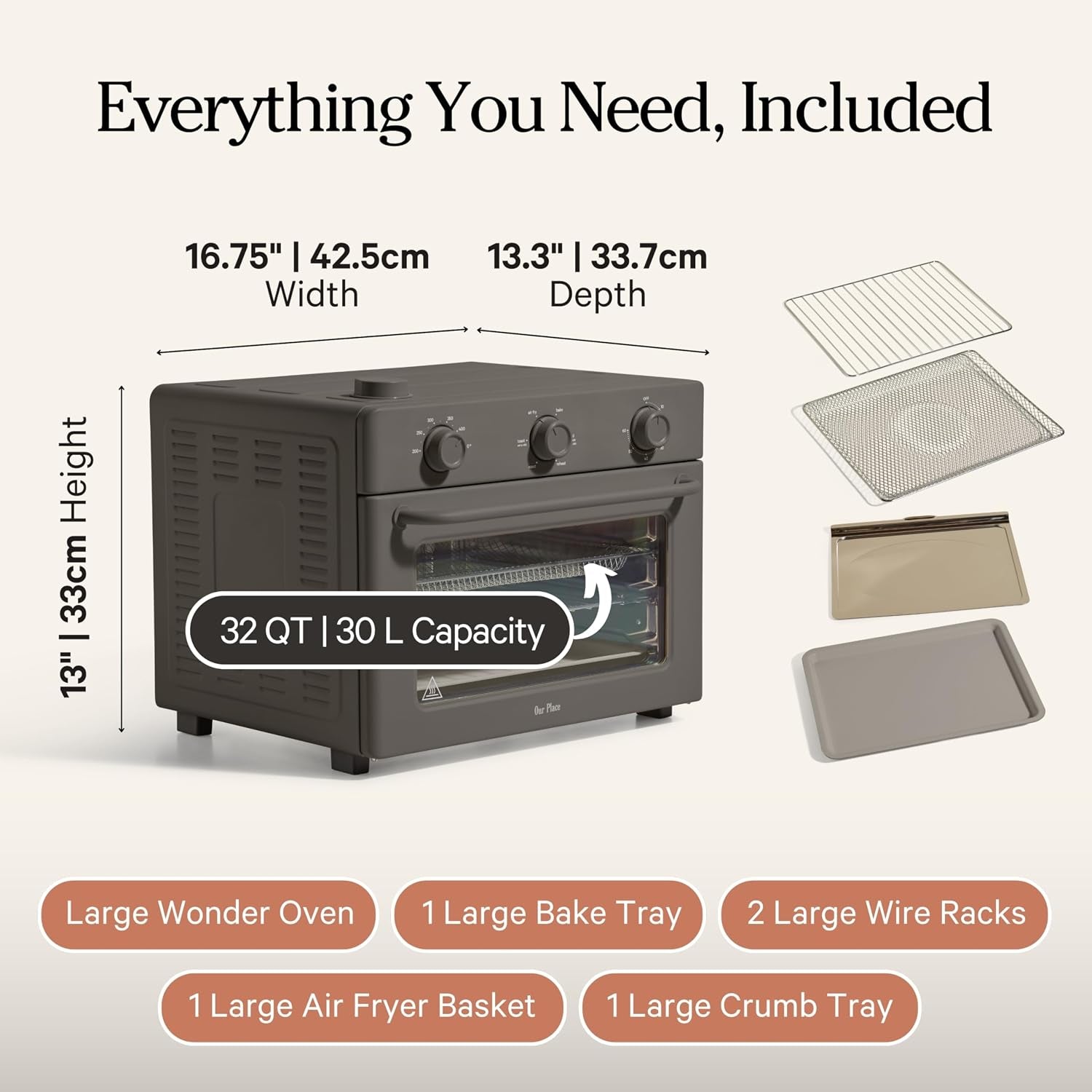 our-place-large-wonder-oven-6-in-1-air-fryer-toaster-oven-3-rack-32-qt-non-toxic-air-fryer-toaster-oven-combo-basket-wire-rack-bake-pan-crumb-tray-toast-roast-bake-broil-reheat-steam