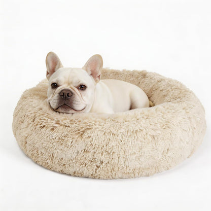 Small Calming Dogs Bed for Small Dogs Anti-Anxiety Machine Washable Fluffy Luxury Anti-Slip Waterproof Mute Base Warming Cozy Soft Pet Puppy round Bed14