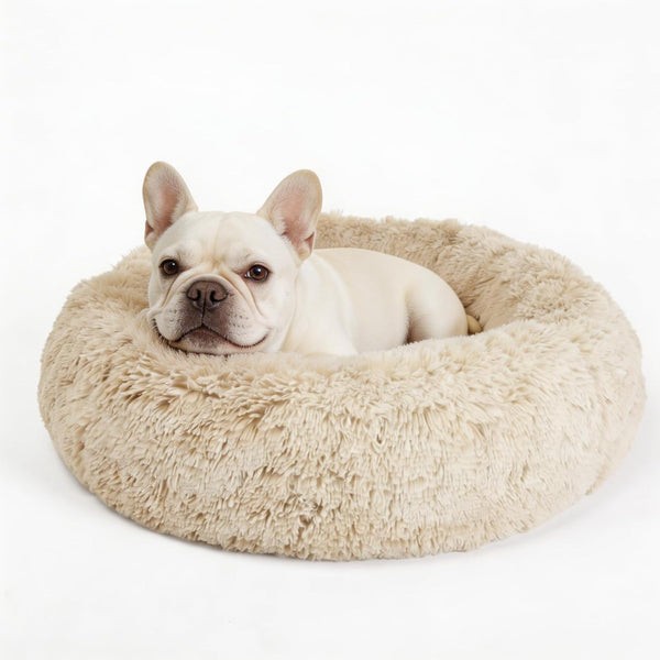 Small Calming Dogs Bed for Small Dogs Anti-Anxiety Machine Washable Fluffy Luxury Anti-Slip Waterproof Mute Base Warming Cozy Soft Pet Puppy round Bed14