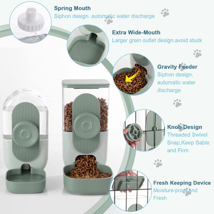 Lemtrflo Rabbit Feeder, Bunny Water Bottle Dispenser, Pet Cage Food Bowl | Suitable for Rabbits, Guinea Pigs, Ferrets, Cat and Other Small Pets7