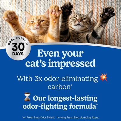 Fresh Step Heavy Duty Odor Block Advanced Multi Cat Clumping Litter with Febreze, 17.5 Lb (Package May Vary)3