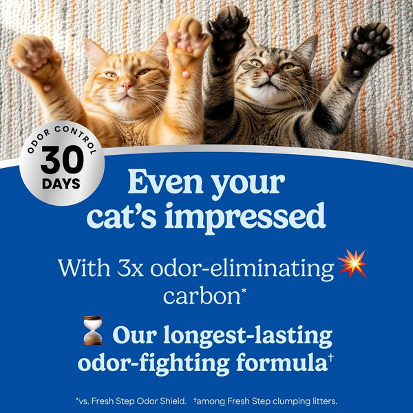 Fresh Step Heavy Duty Odor Block Advanced Multi Cat Clumping Litter with Febreze, 17.5 Lb (Package May Vary)3