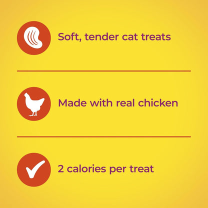 Meow Mix Irresistibles, Soft Cat Treats with White Meat Chicken, 3 Oz. Bag2