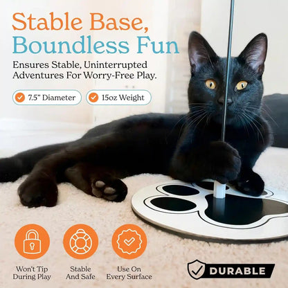 18-Piece Interactive Cat Toys for Indoor Cats, Cat Stuff Heavy Duty Self-Holding Floor Base & Suction Cup - Durable Feather Wand Bird Simulation Self Play Kitten Toys for Bored Adult Cats Juguete Gato3