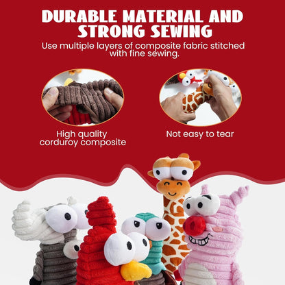 Nocciola 5-Pack Squeaky Dog Toys, Durable Stuffed Critter Zoo Dog Toys with Unique Squeak Sounds to Keep Dogs Busy, Puppy Toys for Small, Medium, and Large Dogs | 5-Pack Durable Critter Zoo Dog Toys to Keep Them Busy, Puppy Toys for Small, Medium, and Large Dogs6