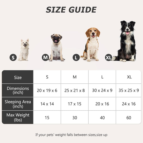 MIXJOY Dog Bed for Large Medium Small Dogs, Rectangle Washable Sleeping Puppy Bed, Soft Calming Cat Beds for Indoor Cats, Orthopedic Pet Sofa Bed, Anti-Slip Bottom with Multiple Size (20'', Grey)6