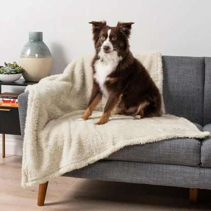 Petami Fluffy Waterproof Dog Blanket for Couch and Bed, Reversible Sherpa Pet Throw, Pee Proof Furniture Protector Sofa Cover, Washable Cat Blanket for Medium Large Dogs and Cats (Taupe Camel, 60X80)31