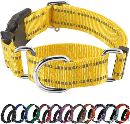 Martingale Collars for Dogs, Reflective Escape Proof Training Dog Collars with Quick Release Buckle,Adjustable No Slip Nylon Dog Collar for Medium Pets23