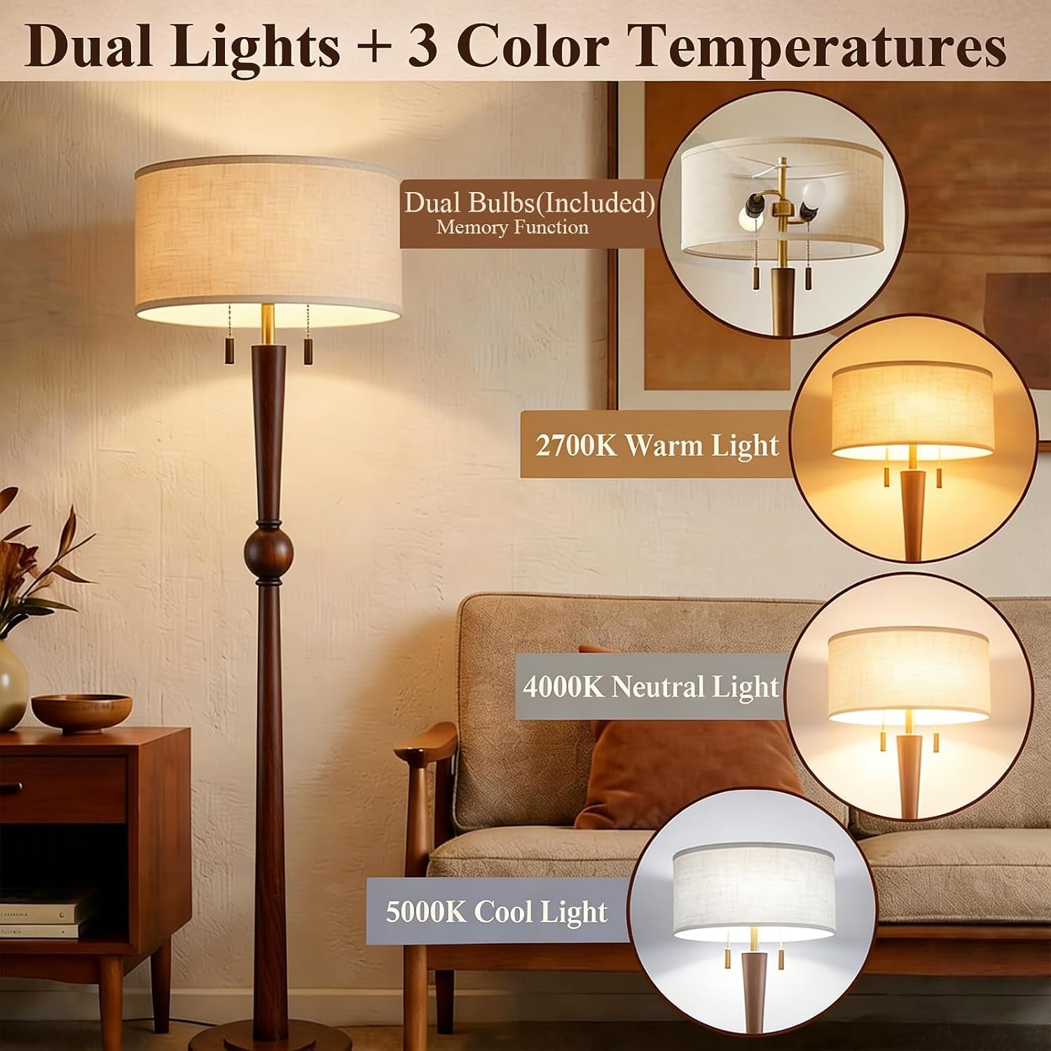 solid-wood-floor-lamp-for-living-room-with-wooden-pull-chains-62-8-tall-sculptural-wood-base-stem-17-linen-drum-shade-2-light-standing-lamp-for-bedroom-reading-corner-bulbs-included