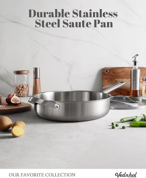 Stainless Steel Cookware Set, 8 Pcs Tir-Ply Pots and Pans Set, PFOA&PTFE Free, Dishwasher&Oven Safe, Kitchen Induction Compatible, Ollas De Acero Inoxidable Para Cocinar9