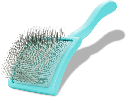 Chris Christensen Big G Dog Slicker Brush for Dogs (Goldendoodles, Labradoodles, Poodles), Groom like a Professional, Fluff Detangle Style, Saves Time Energy, Coral, Large14