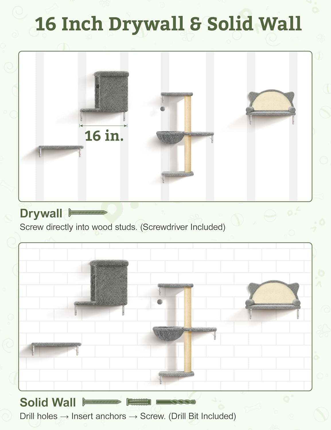 5-in-1-cat-wall-shelves-solid-wood-cat-wall-furniture-set-for-indoor-cats-44-lb-per-shelf-72-hour-load-tested-pre-drilled-fits-16-in-stud-drywall-solid-walls-for-small-to-medium-cats