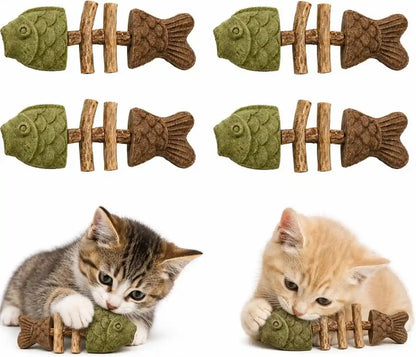 Sterling Whiskers Cat Chew Stick, Catnip & Silvervine Fishbone Toy, 2 PCS | Natural Catnip & Silvervine, Fishbone Texture, Chewing Enrichment, Oral Care Support, Indoor Cat Toy10