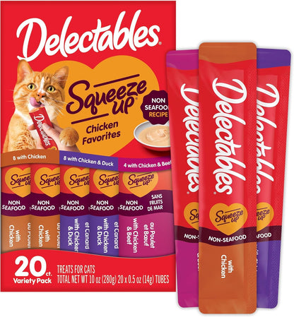 Delectables Squeeze up Non-Seafood Variety Pack Lickable Cat Treat, 20 Count (Pack of 1)1